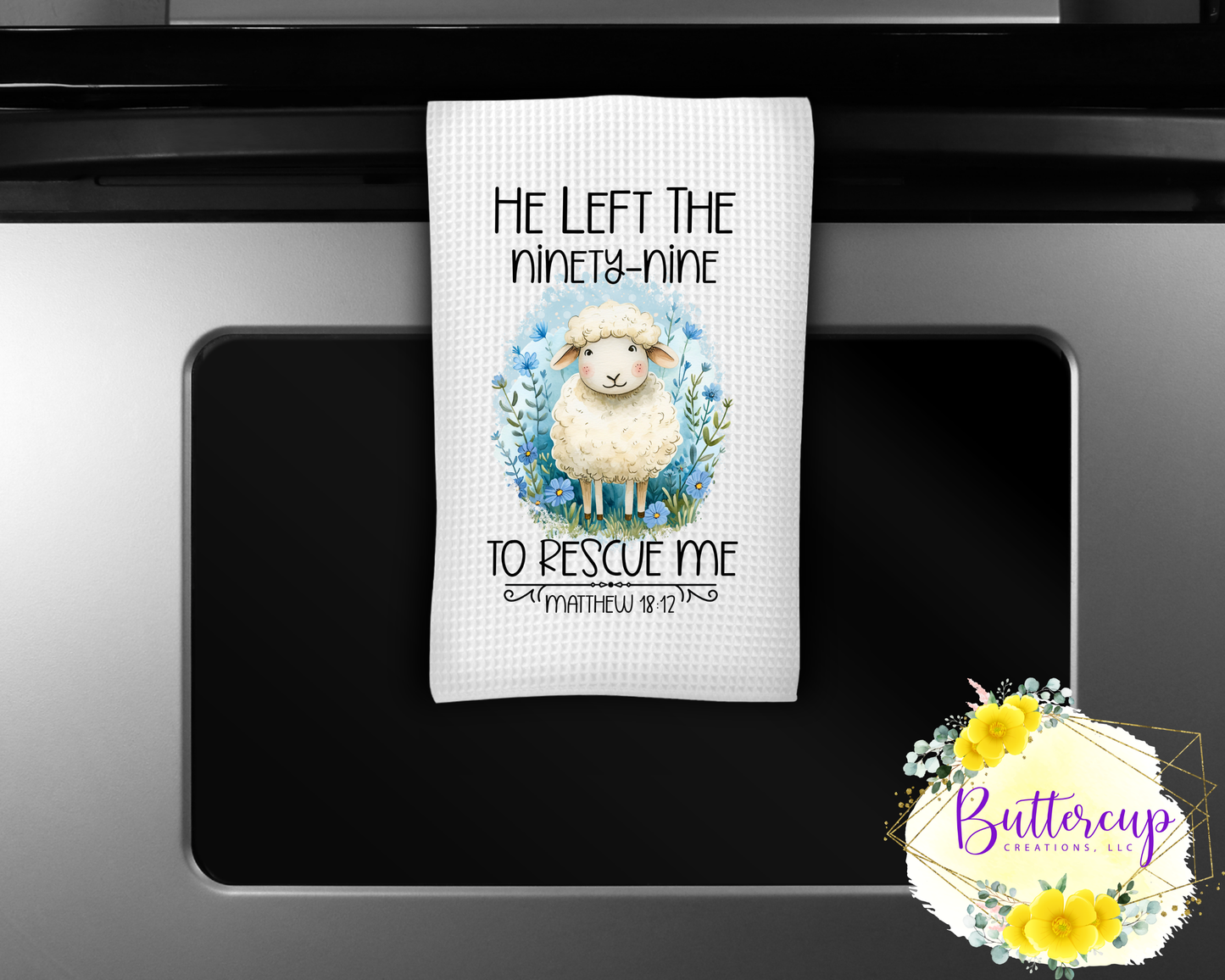 He Left the 99 (Blue) Kitchen Towel