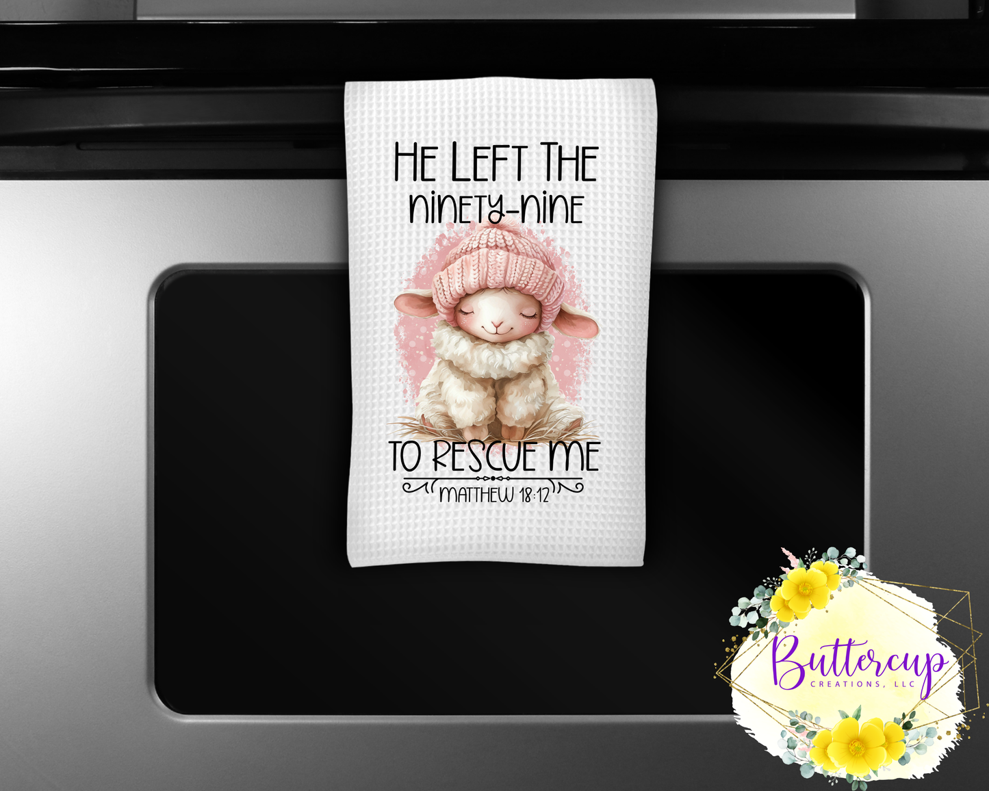 He Left the 99 (Pink) Kitchen Towel