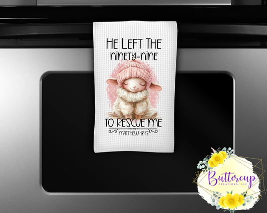 He Left the 99 (Pink) Kitchen Towel