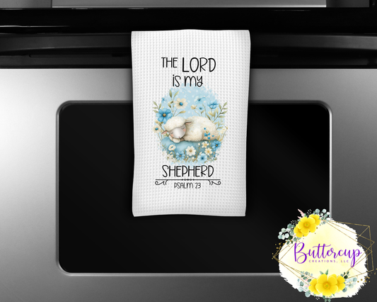 The Lord is my Shepherd (Blue) Kitchen Towel