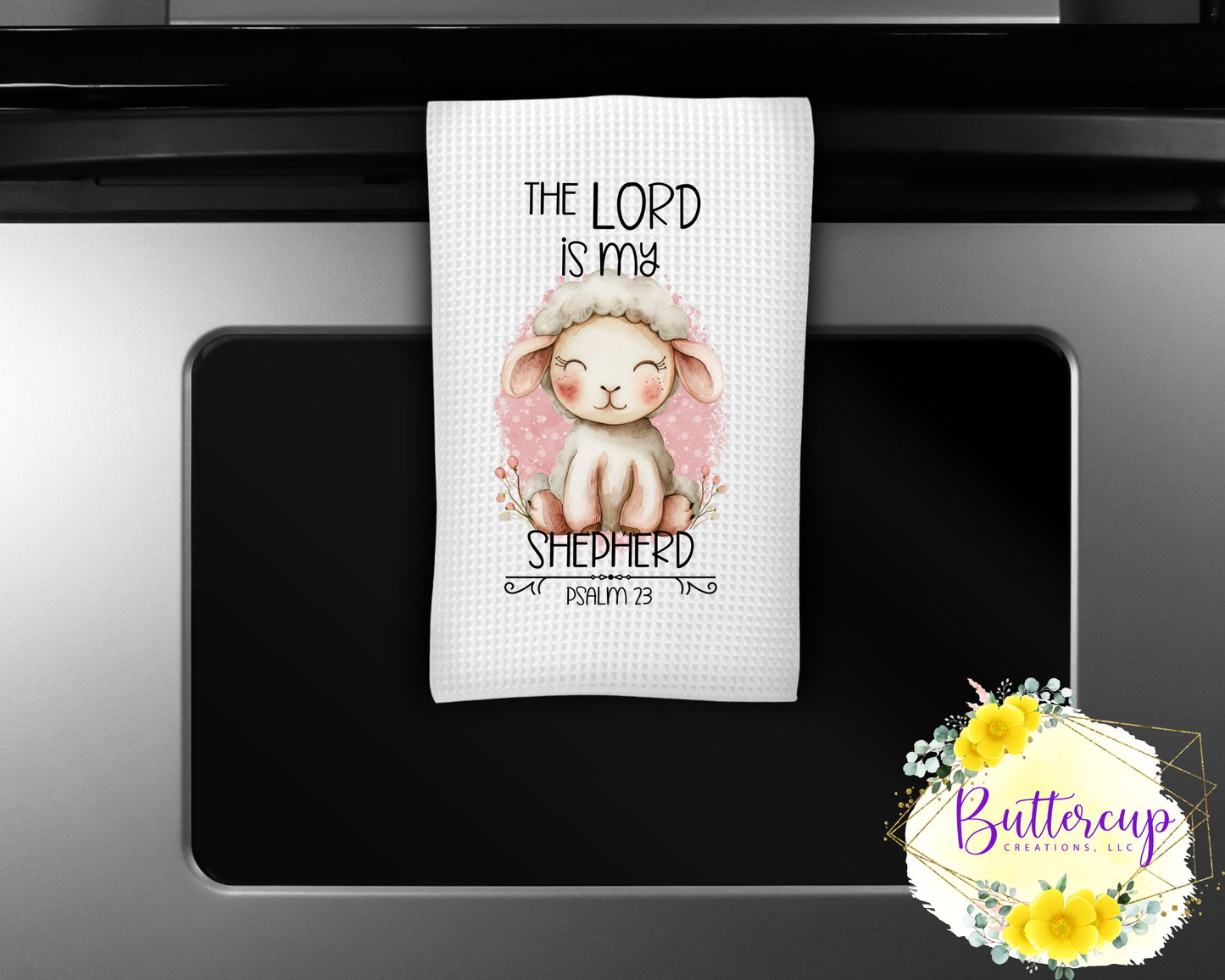 The Lord is my Shepherd (Pink) Kitchen Towel