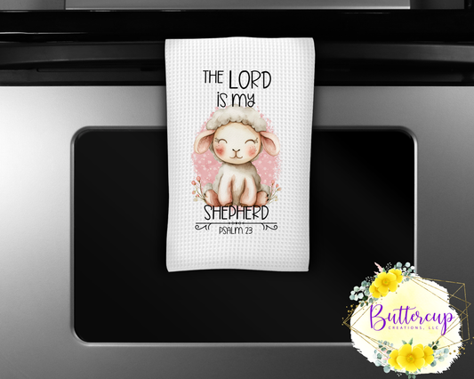 The Lord is my Shepherd (Pink) Kitchen Towel