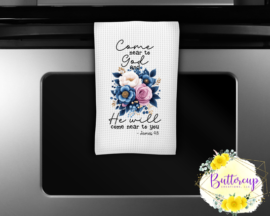 James 4:8 Kitchen Towel