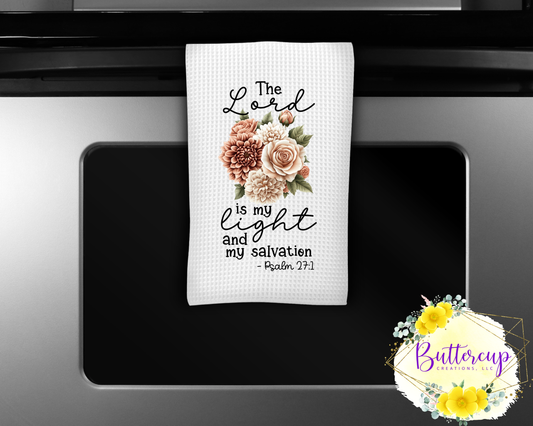 Psalm 27:1 Kitchen Towel