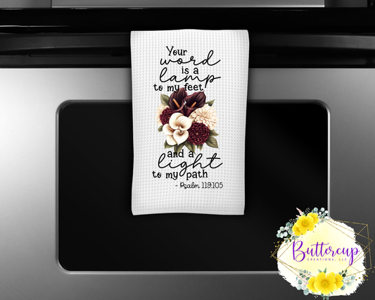 Psalm 119:105 Kitchen Towel