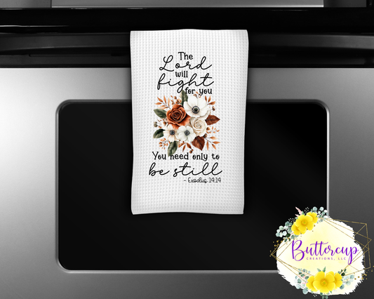 Exodus 14:14 Kitchen Towel