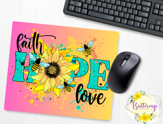 Faith Hope Love Mousepad