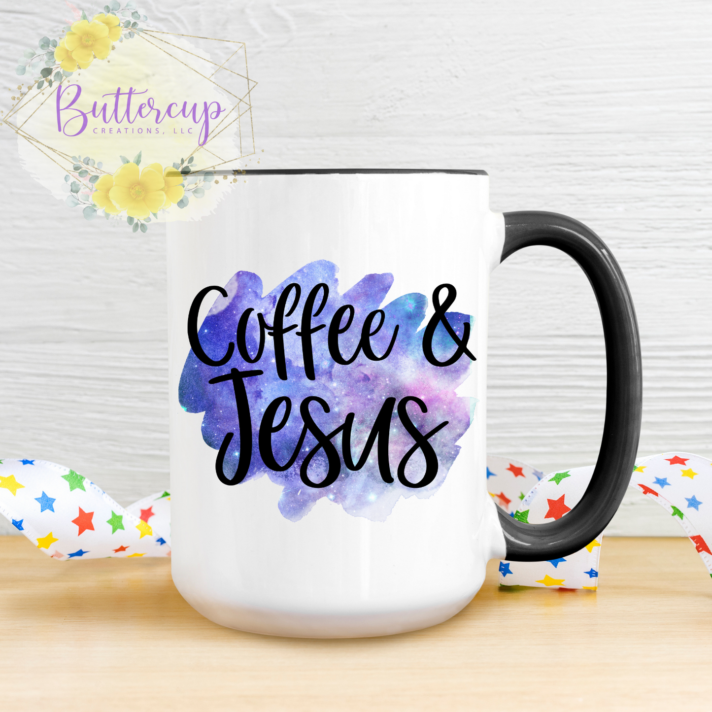 Coffee & Jesus 15 oz. Ceramic Mug