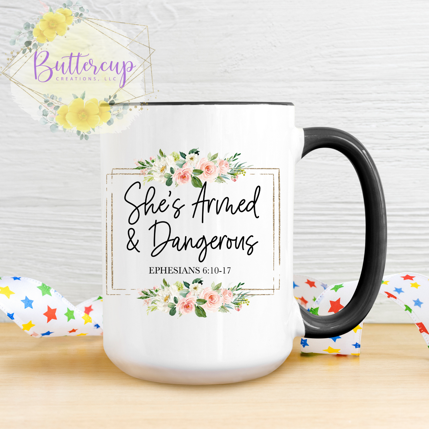 She's Armed and Dangerous 15 oz. Ceramic Mug