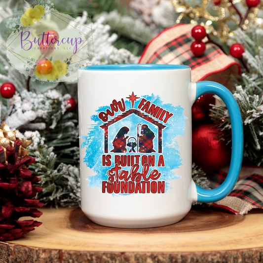 Stable Foundation Blue 15 oz. Ceramic Mug